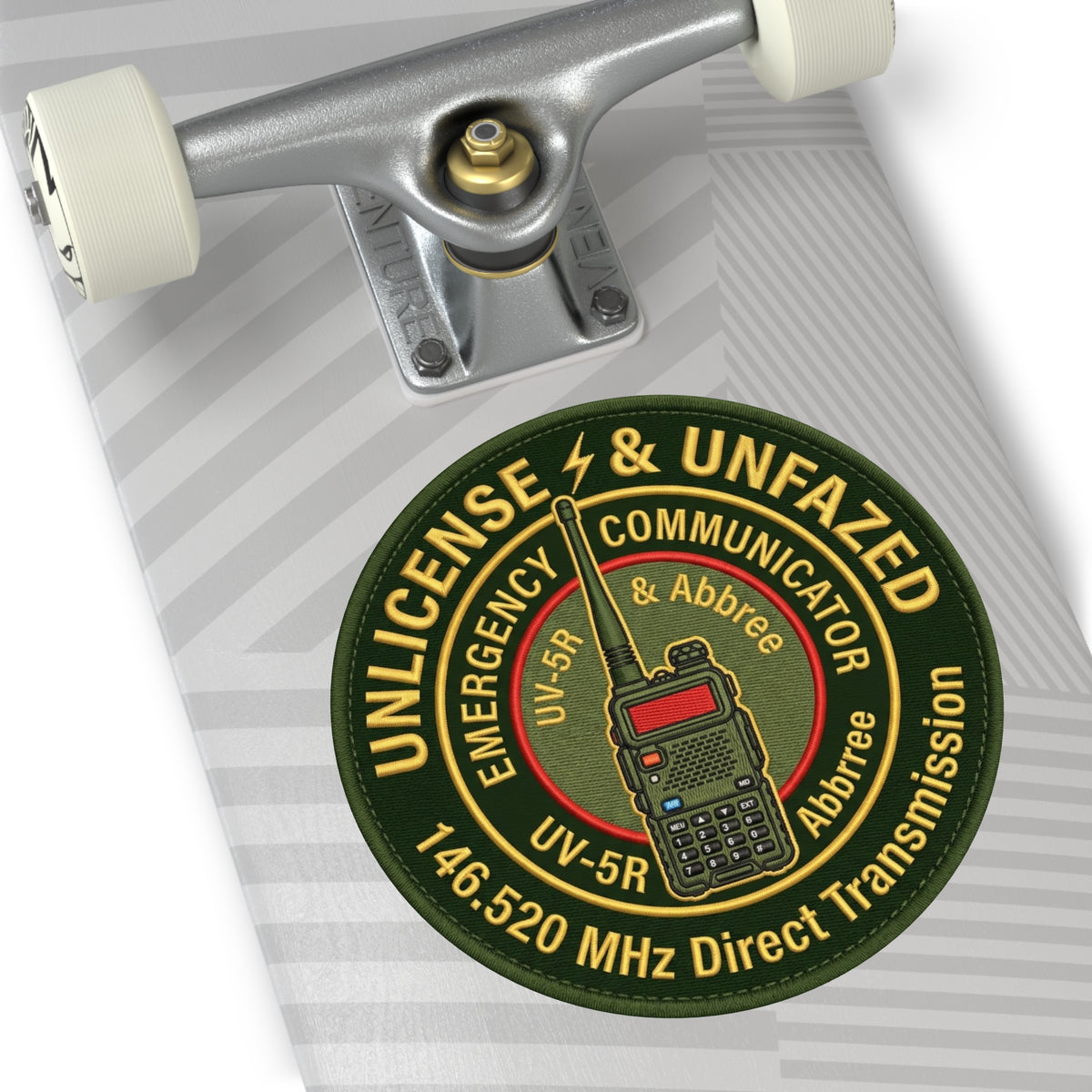 Unlicensed & Unfazed Radio Round Vinyl Sticker