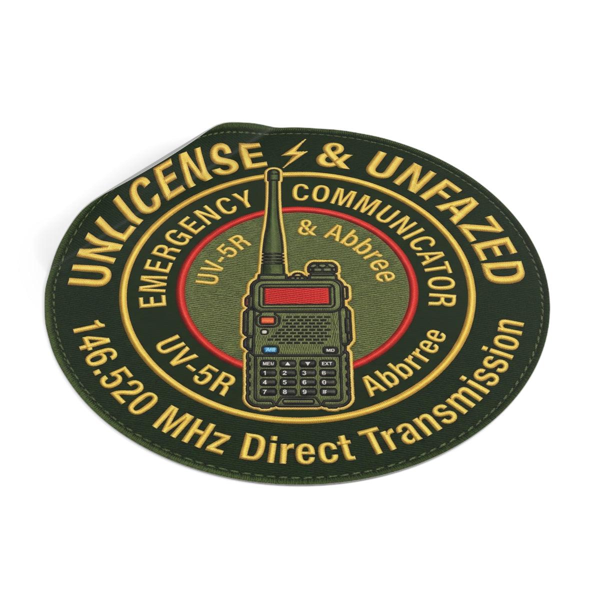 Unlicensed & Unfazed Radio Round Vinyl Sticker