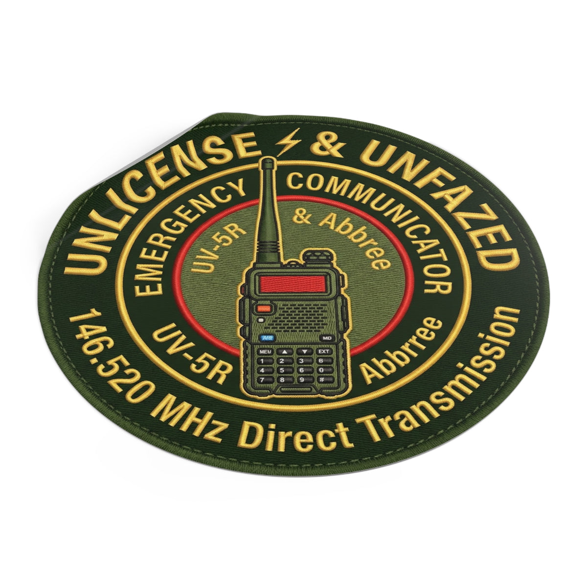 Unlicensed & Unfazed Radio Round Vinyl Sticker