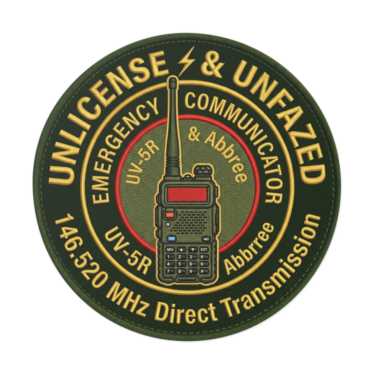 Unlicensed & Unfazed Radio Round Vinyl Sticker