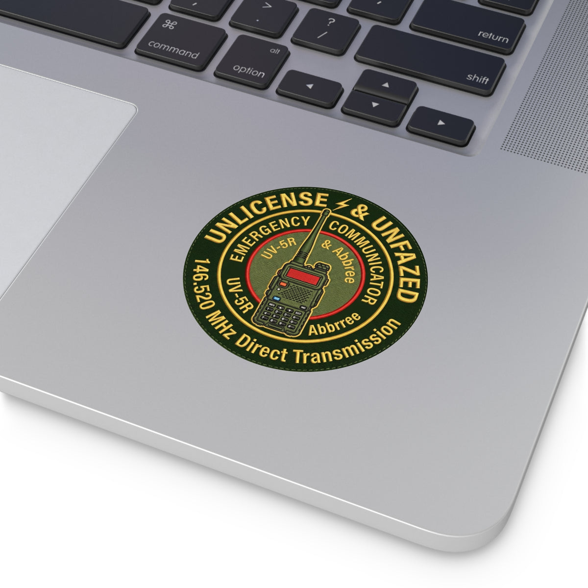 Unlicensed & Unfazed Radio Round Vinyl Sticker