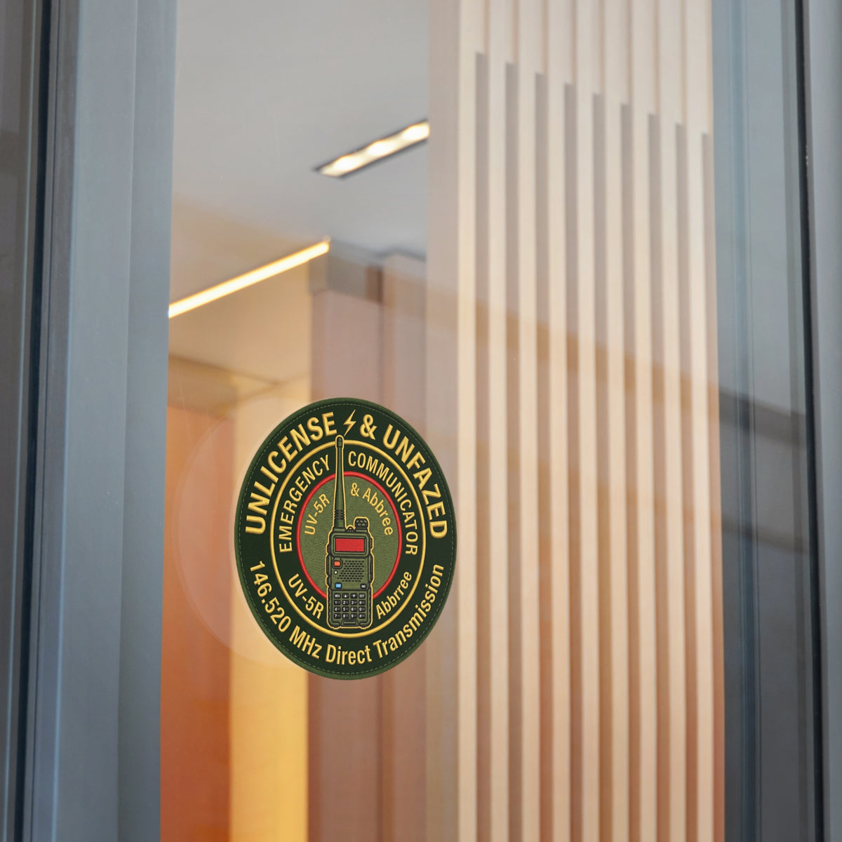 Unlicensed & Unfazed Radio Round Vinyl Sticker