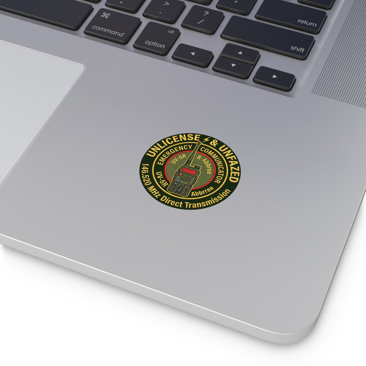 Unlicensed & Unfazed Radio Round Vinyl Sticker