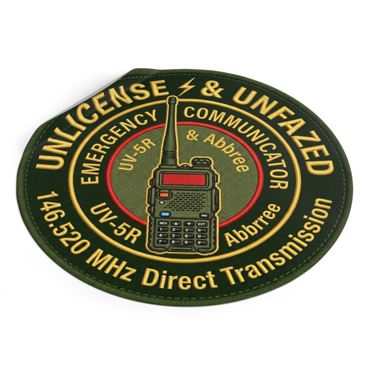 Unlicensed & Unfazed Radio Round Vinyl Sticker
