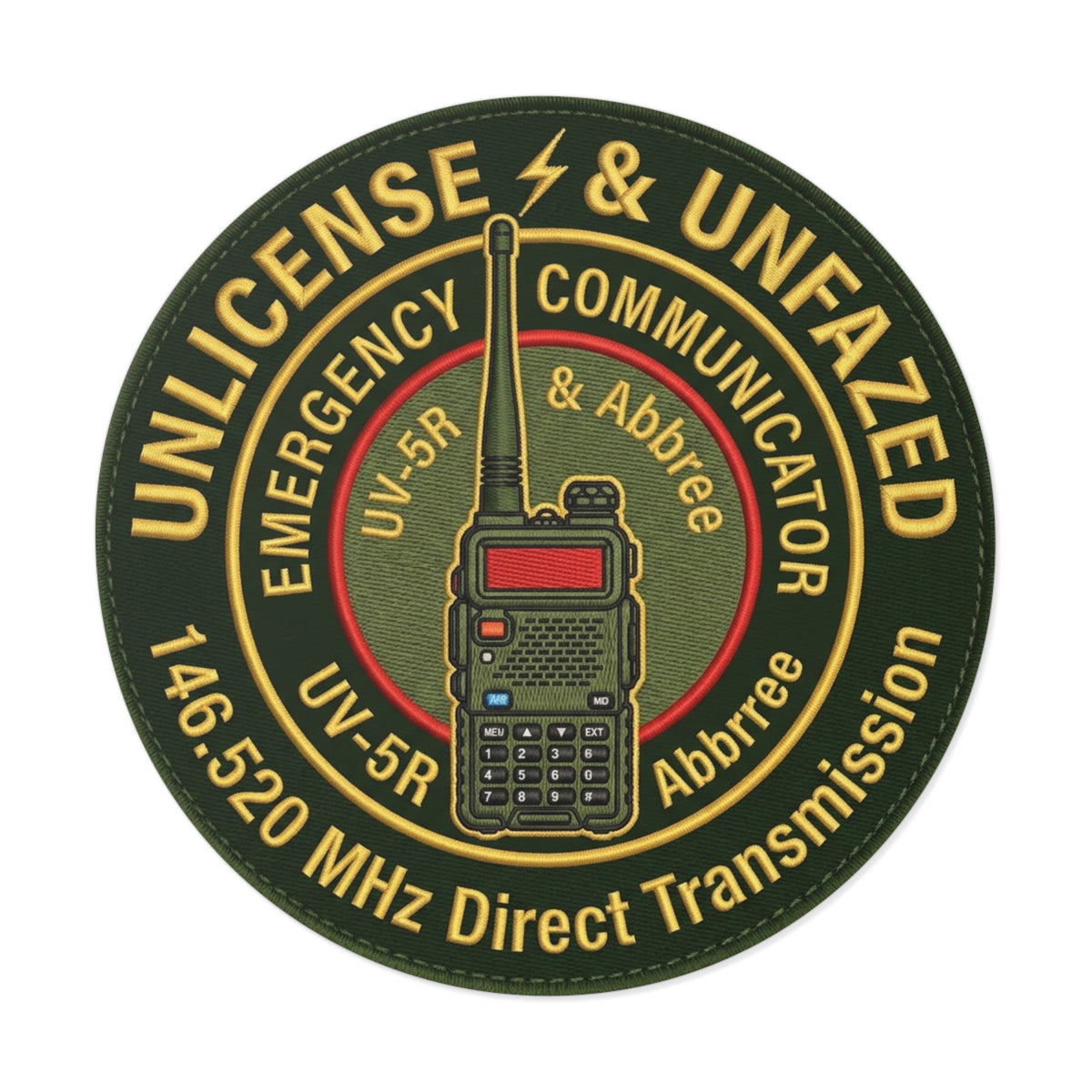 Unlicensed & Unfazed Radio Round Vinyl Sticker