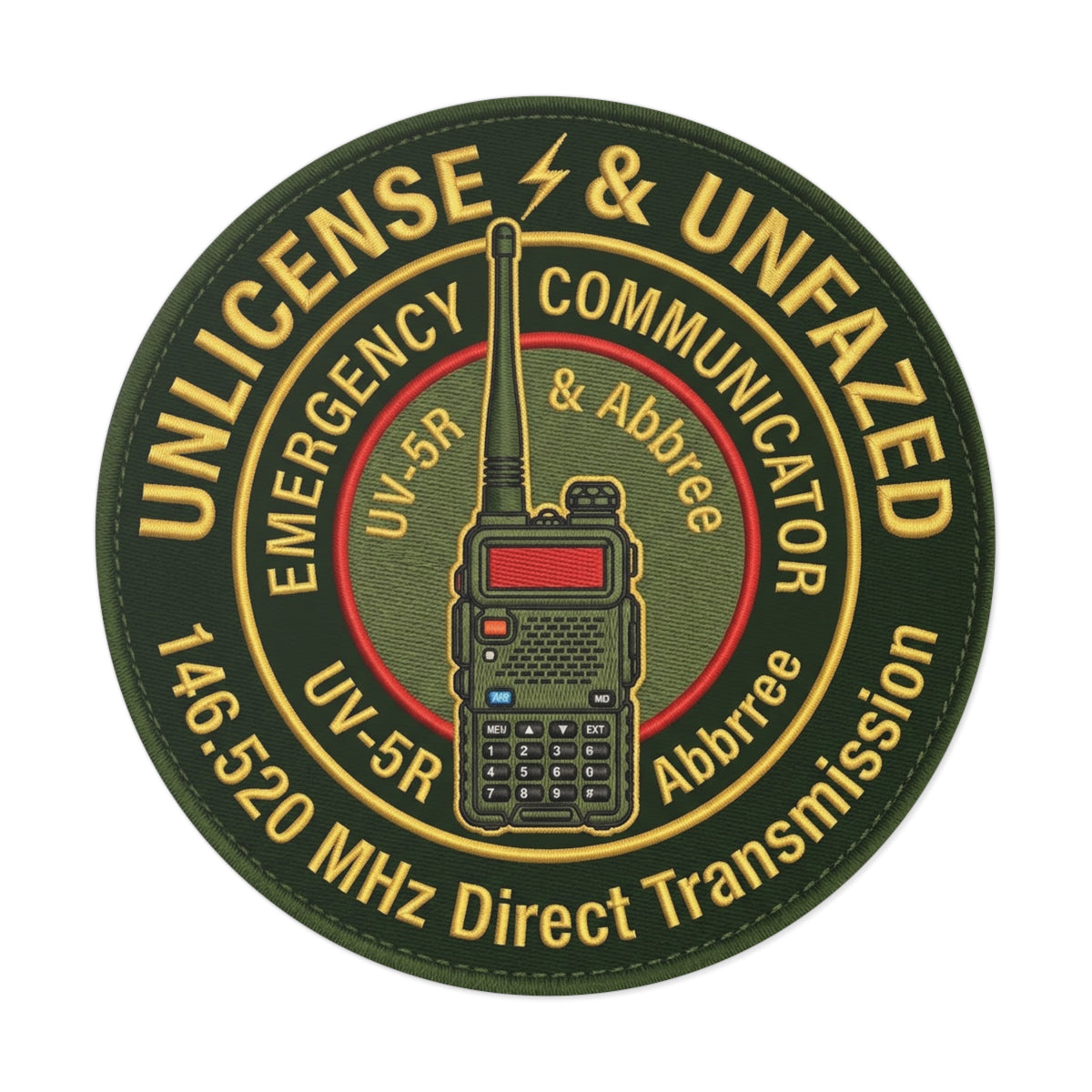 Unlicensed & Unfazed Radio Round Vinyl Sticker