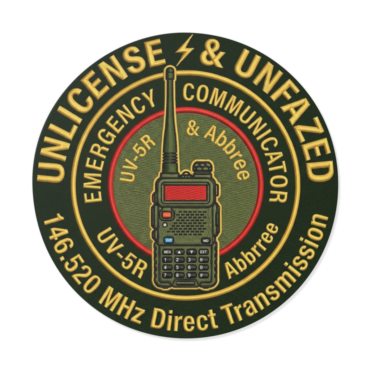 Unlicensed & Unfazed Radio Round Vinyl Sticker