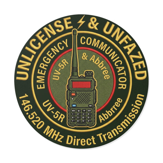 Unlicensed & Unfazed Radio Round Vinyl Sticker