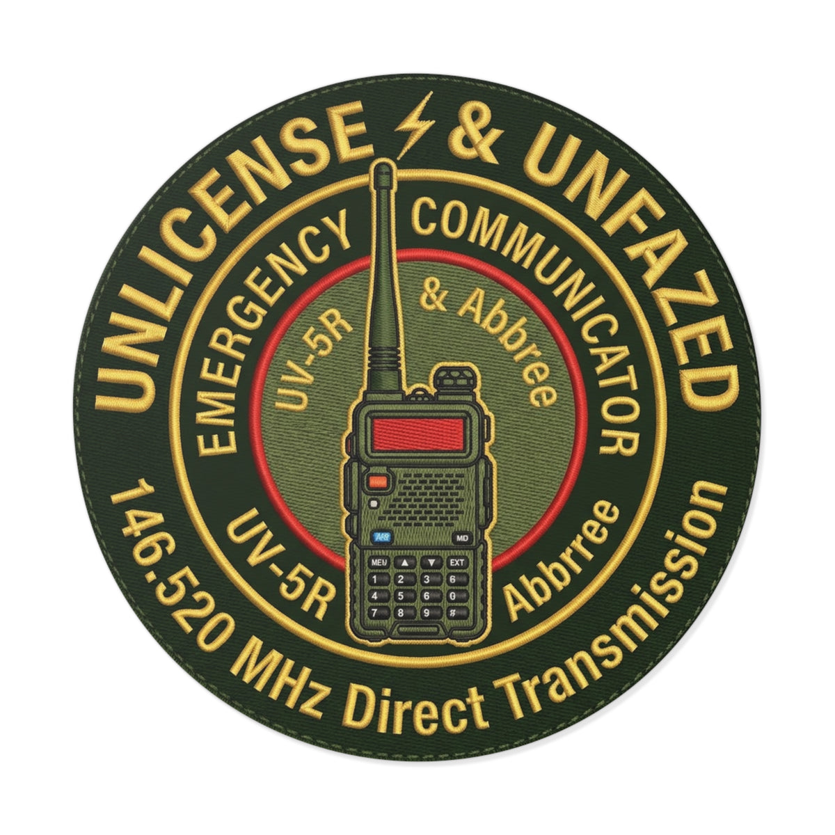 Unlicensed & Unfazed Radio Round Vinyl Sticker