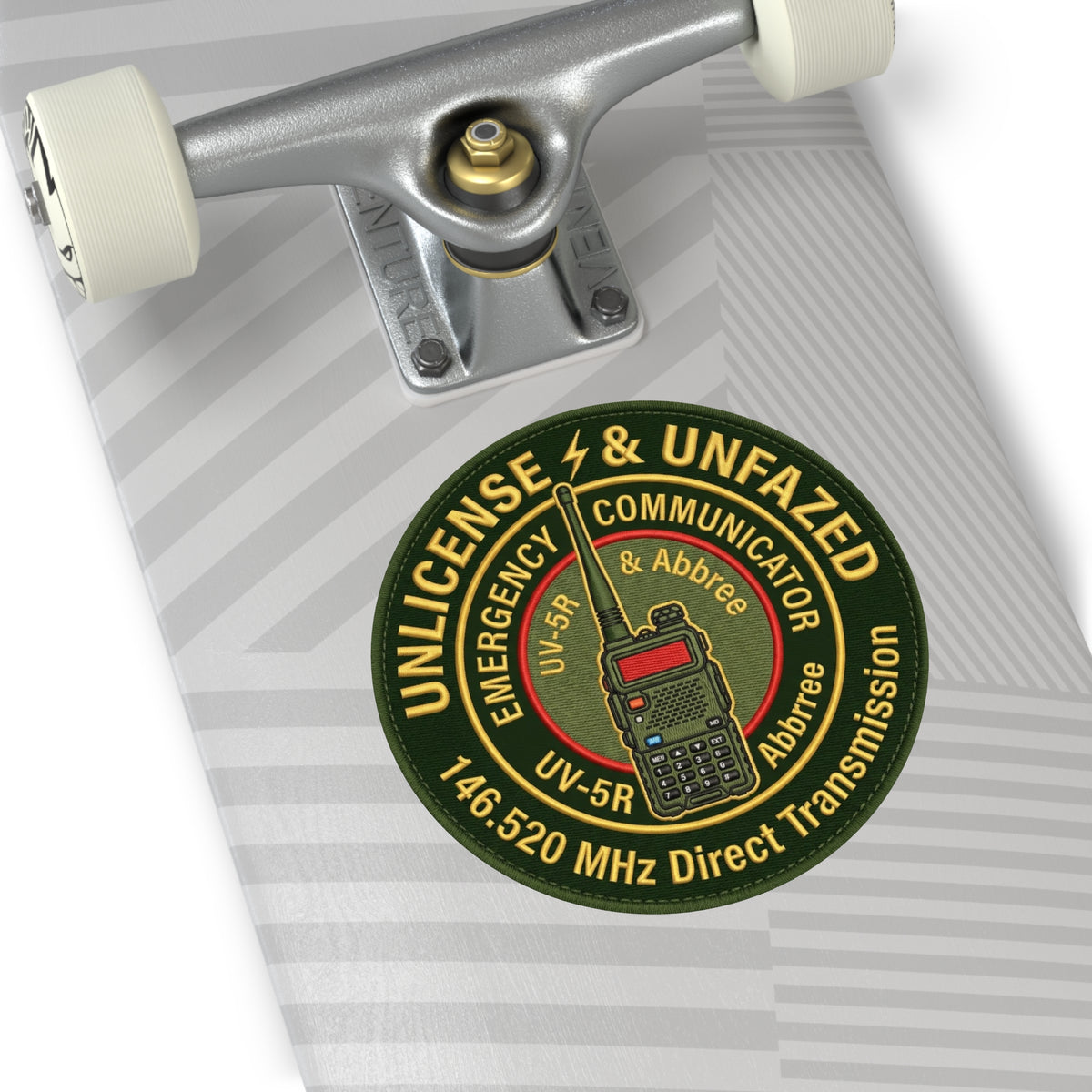 Unlicensed & Unfazed Radio Round Vinyl Sticker