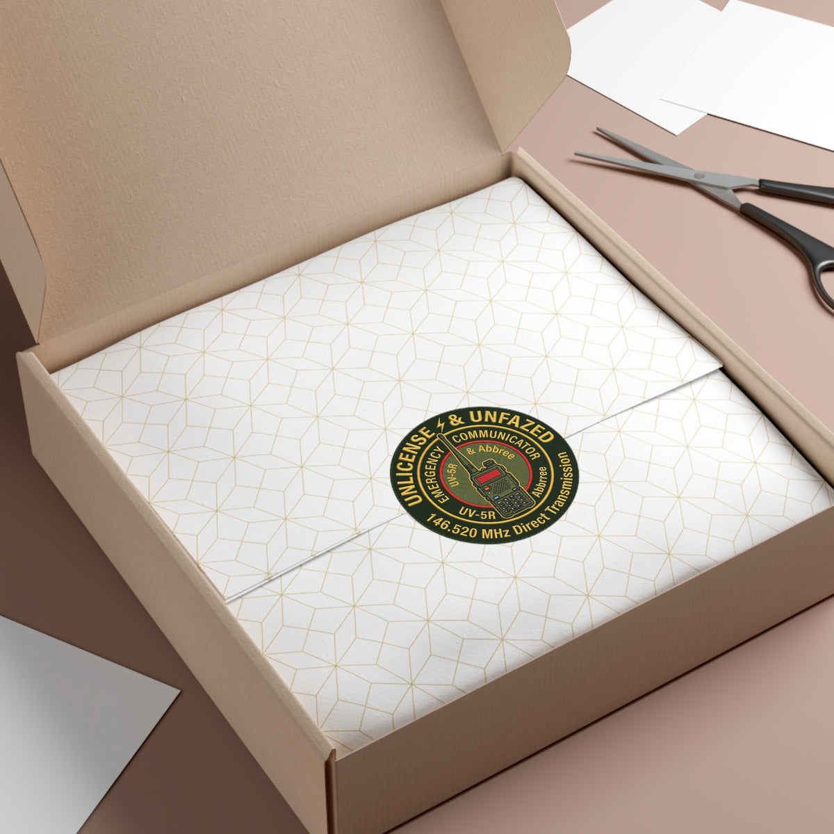 Unlicensed & Unfazed Radio Round Vinyl Sticker