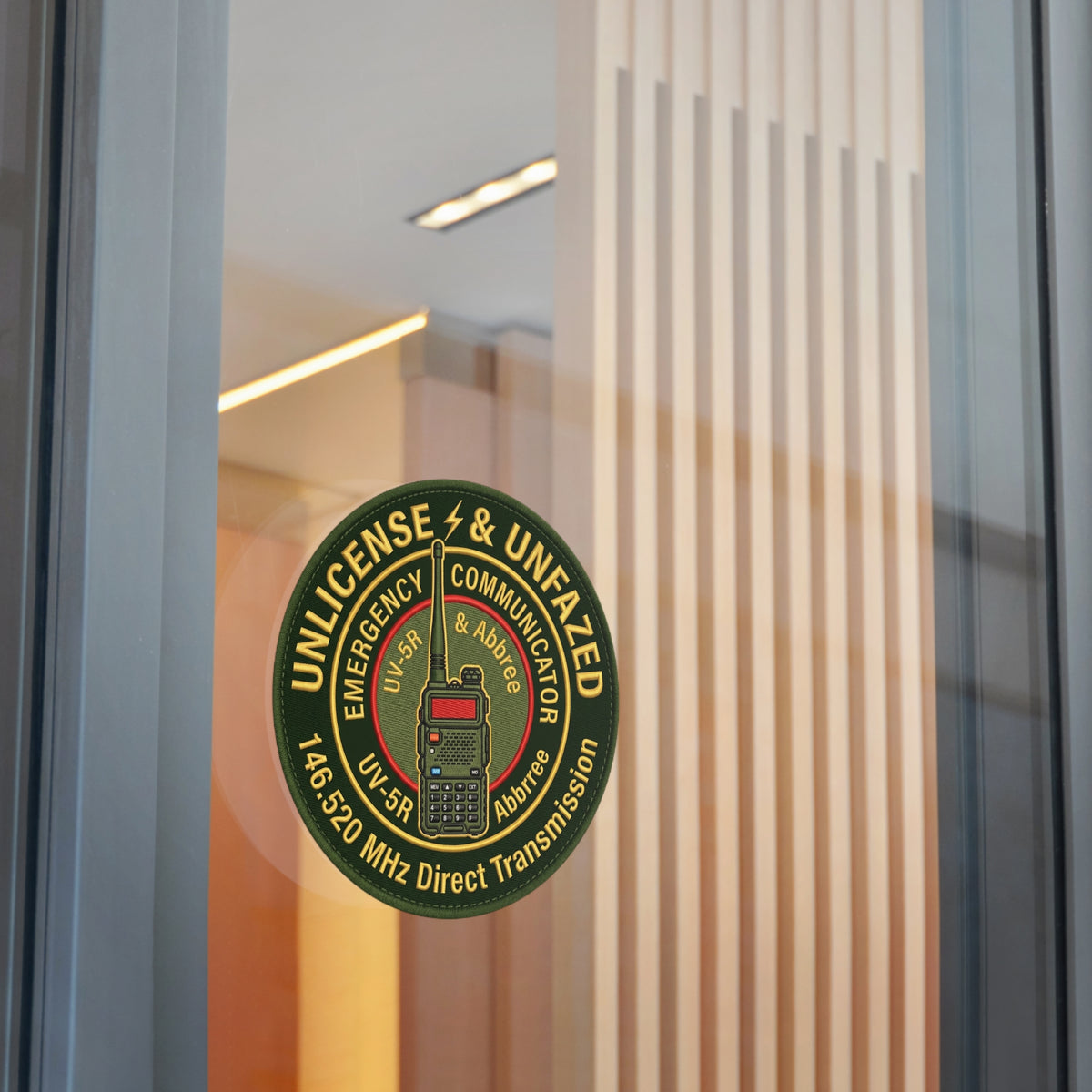 Unlicensed & Unfazed Radio Round Vinyl Sticker