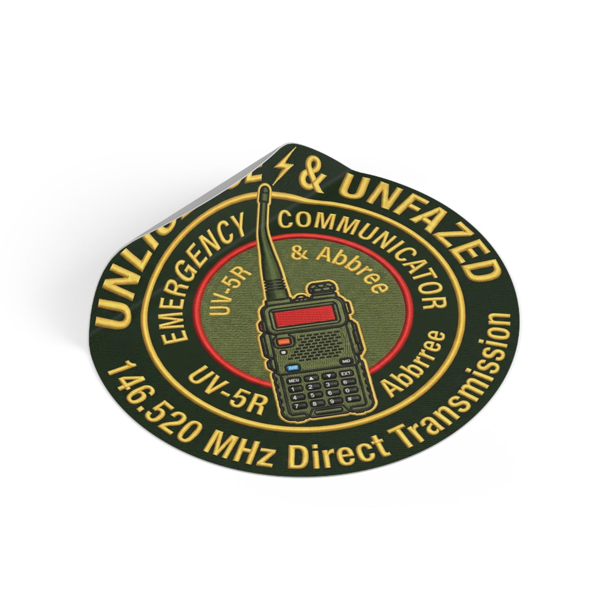 Unlicensed & Unfazed Radio Round Vinyl Sticker